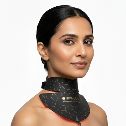 Photon LED Neck Therapy Mask, with 7 Colors, Infrared Light, Anti-Aging, Wrinkle Reduction, Skin Tightening & Collagen Boosting Neck Mask, Wireless & Rechargeable