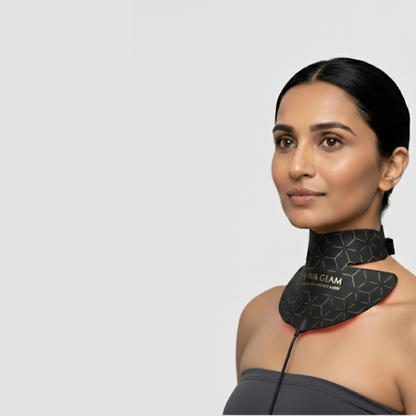 Photon LED Neck Therapy Mask, with 7 Colors, Infrared Light, Anti-Aging, Wrinkle Reduction, Skin Tightening & Collagen Boosting Neck Mask, Wireless & Rechargeable